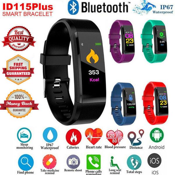 id115 plus smart bracelet fitness tracker pedometer watch band heart rate blood pressure monitor smart wristband for apple android cellphone
id115 plus smart bracelet fitness tracker pedometer watch band heart rate blood pressure monitor smart wristband for apple android cellphone