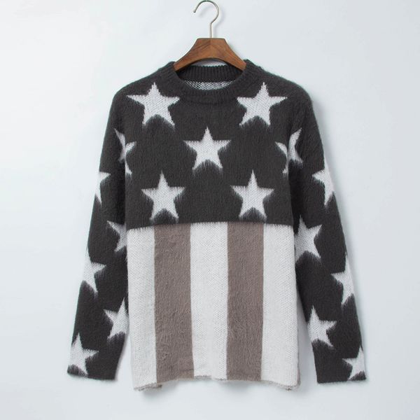2019 new autumn winter men fashion long sleeve stars print couple sweaters loose pullover designer sweater pullover loose striped plus s-2xl, White;black
2019 new autumn winter men fashion long sleeve stars print couple sweaters loose pullover designer sweater pullover loose striped plus s-2xl, White;black