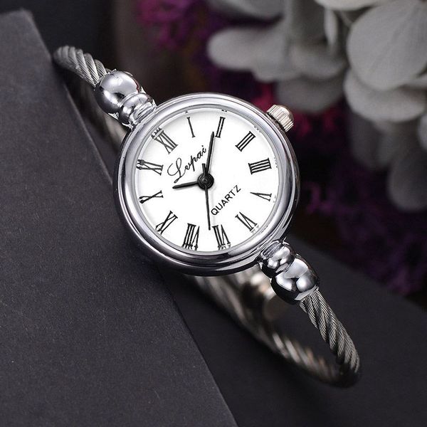 bracelet watches female stainless steel luxury wristwatch quartz watches gift, Slivery;brown 
bracelet watches female stainless steel luxury wristwatch quartz watches gift, Slivery;brown