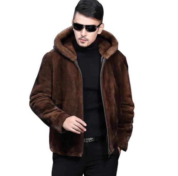 men's fur & faux mens autumn mink jacket coats leather outerwear winter thick warm coat slim jackets hooded fashion solid, Black
men's fur & faux mens autumn mink jacket coats leather outerwear winter thick warm coat slim jackets hooded fashion solid, Black