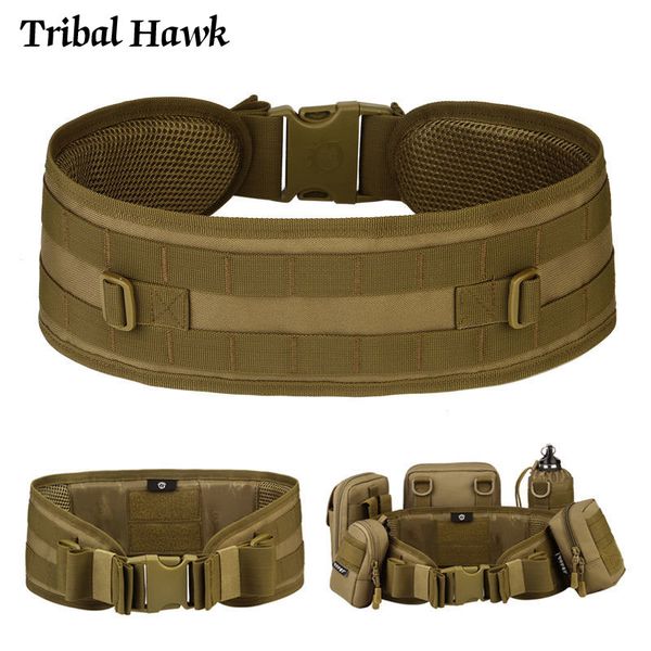 men army belt tactical molle girdle equipment multi-use hunting cs padded camouflage wide belts accessories, Black;gray
men army belt tactical molle girdle equipment multi-use hunting cs padded camouflage wide belts accessories, Black;gray