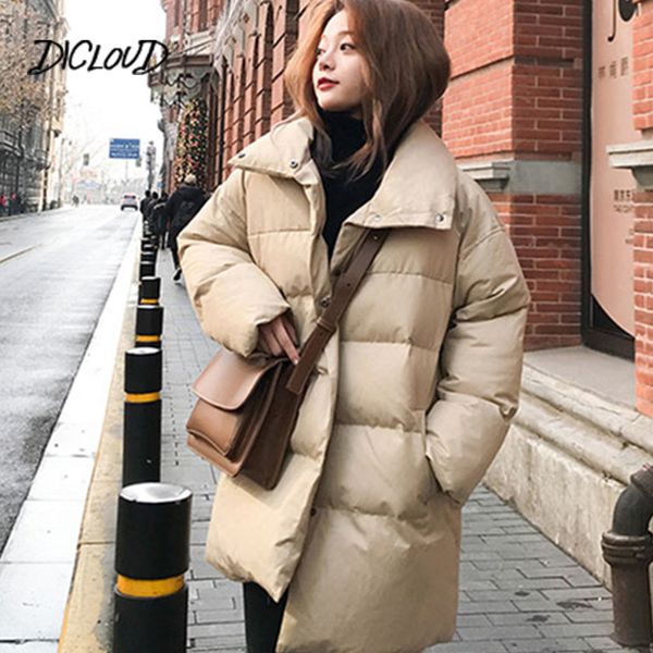 dicloud long thick parkas women's 2019 winter casual loose ladies jackets harajuku solid warm cotton coat casaco feminino, Black
dicloud long thick parkas women's 2019 winter casual loose ladies jackets harajuku solid warm cotton coat casaco feminino, Black