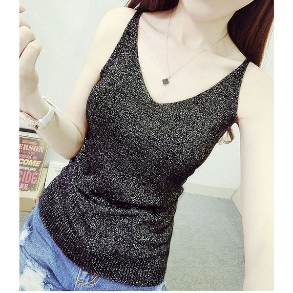 crop woman tanks knitted tank women gold strapless short sequined tank blusa solid silver camis beige fitness sweater, White
crop woman tanks knitted tank women gold strapless short sequined tank blusa solid silver camis beige fitness sweater, White