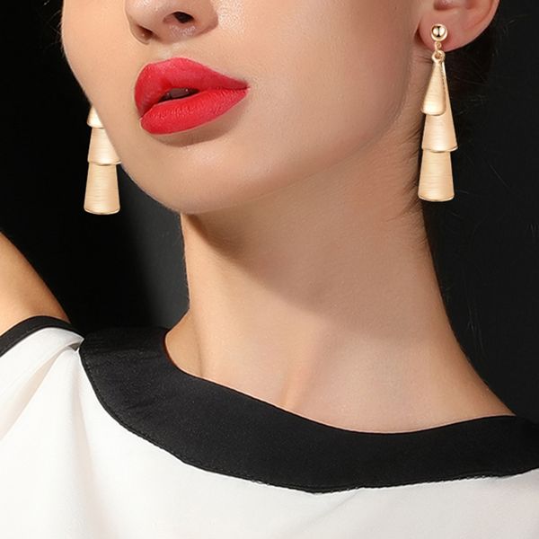 fan shaped pendant women girls geometric earrings ear loop alloy earrings personality jewelry, Silver
fan shaped pendant women girls geometric earrings ear loop alloy earrings personality jewelry, Silver