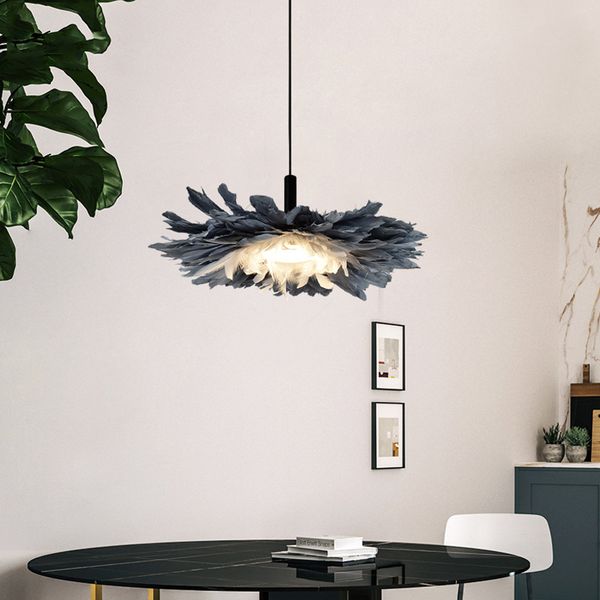nordic creative grey feather pendant lights 3 light color led girl baby kids hanging light for bedroom school wedding lighting 
nordic creative grey feather pendant lights 3 light color led girl baby kids hanging light for bedroom school wedding lighting
