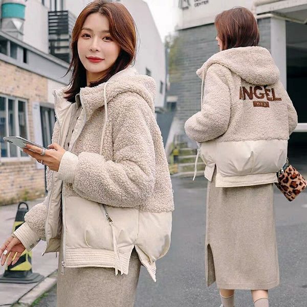 fashion winter down cotton clothes women short thick lamb hair jackets winter cotton jacket 2019 new parka coat outerwear xa212, Black
fashion winter down cotton clothes women short thick lamb hair jackets winter cotton jacket 2019 new parka coat outerwear xa212, Black