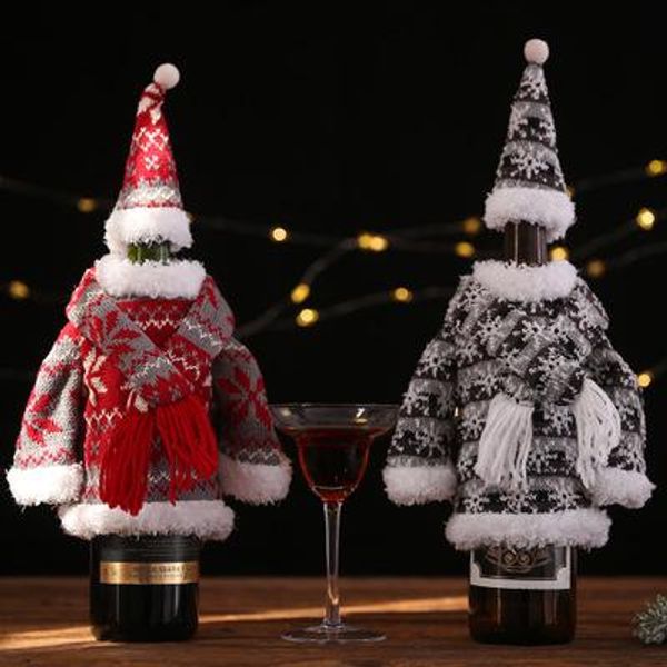 christmas decoration set knitted scarf with hood xmas bar decoration clothes bottle set creative party cloth wholesale jj20122, Silver
christmas decoration set knitted scarf with hood xmas bar decoration clothes bottle set creative party cloth wholesale jj20122, Silver