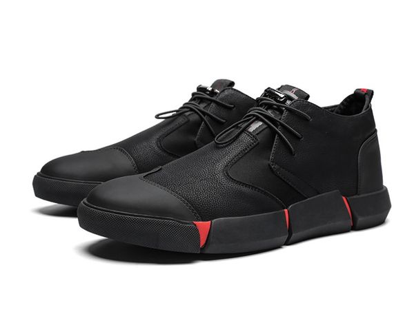 all black men's leather casual shoes fashion sneakers winter keep warm with fur flats big size
all black men's leather casual shoes fashion sneakers winter keep warm with fur flats big size