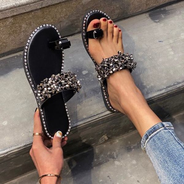 slippers 2021 women summer fashion crystal flip flops casual shoes ladies plus size outdoor, Black
slippers 2021 women summer fashion crystal flip flops casual shoes ladies plus size outdoor, Black