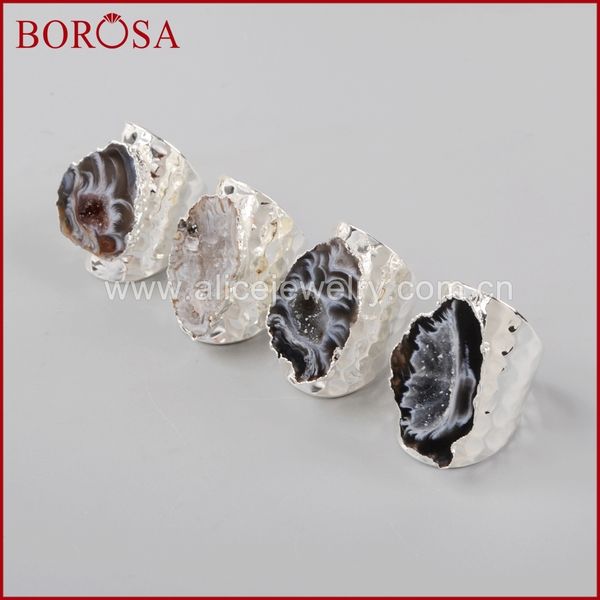 borosa 5 / 10шт элегантный серебряный цвет freeform природных кристаллов агаты druzy фрагмент open ленточные кольца gems партии кольца ювели, Silver
borosa 5 / 10шт элегантный серебряный цвет freeform природных кристаллов агаты druzy фрагмент open ленточные кольца gems партии кольца ювели, Silver