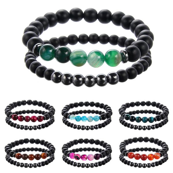 2pcs hematite charm bracelet with natural black agates stone beads accessories bangles for couple lover's fashion jewelry gifts
2pcs hematite charm bracelet with natural black agates stone beads accessories bangles for couple lover's fashion jewelry gifts