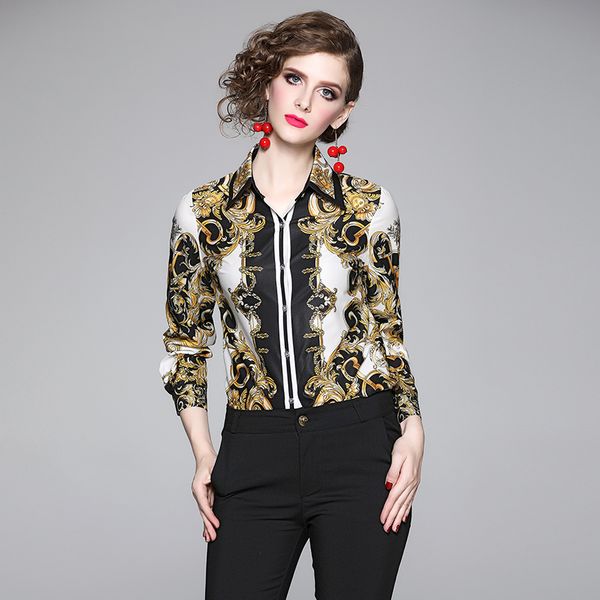 luxury gothic style baroque print shirt long sleeve women elegant runway blouse plus size ladies office for spring autumn winter, White
luxury gothic style baroque print shirt long sleeve women elegant runway blouse plus size ladies office for spring autumn winter, White
