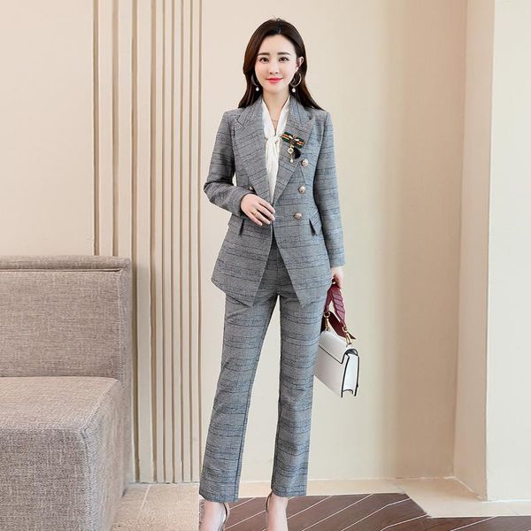 women's suits & blazers suit 2021 autumn and winter casual fashion temperament slim slimming wild print double-breasted two-piece, White;black
women's suits & blazers suit 2021 autumn and winter casual fashion temperament slim slimming wild print double-breasted two-piece, White;black