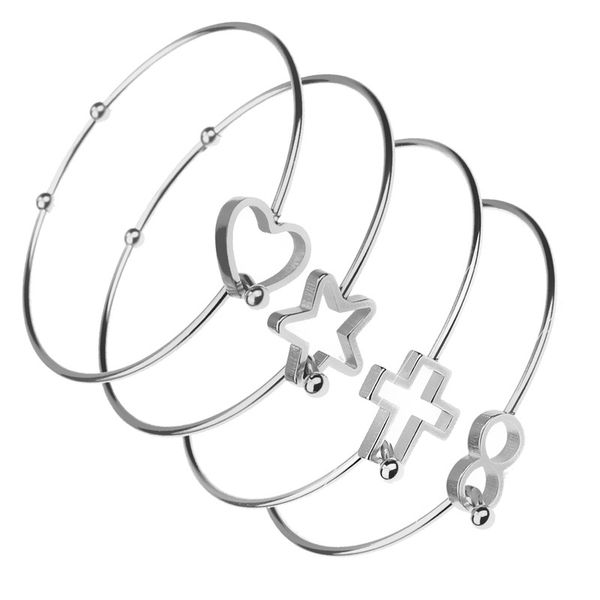 2pcs/lot star love cross wireless symbol bracelet & bangle 100% stainless steel cuff bracelets women diy jewelry cable bangle, Black
2pcs/lot star love cross wireless symbol bracelet & bangle 100% stainless steel cuff bracelets women diy jewelry cable bangle, Black