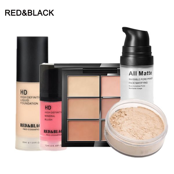 red&black makup tool kit including matte concealer primer liquid foundation hd loose finishing powder face blush makeup set
red&black makup tool kit including matte concealer primer liquid foundation hd loose finishing powder face blush makeup set