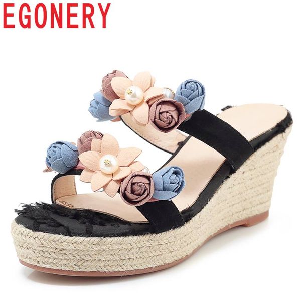 egonery cute girl genuine leather woman slippers summer sheepskin insole 9.5cm high heel mules shoes slides wedges sandals, Black
egonery cute girl genuine leather woman slippers summer sheepskin insole 9.5cm high heel mules shoes slides wedges sandals, Black
