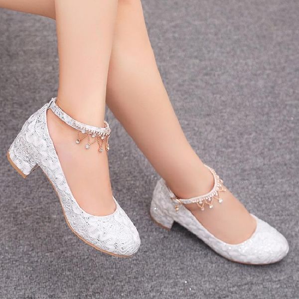 sweet lace med heels shoes woman princess crystal white wedding shoes diamonds thick leather small big size 32 - 43, Black
sweet lace med heels shoes woman princess crystal white wedding shoes diamonds thick leather small big size 32 - 43, Black