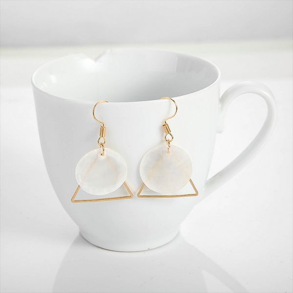 europe fashion jewelry women's earrings triangle white shell dangle earrings s119, Silver
europe fashion jewelry women's earrings triangle white shell dangle earrings s119, Silver