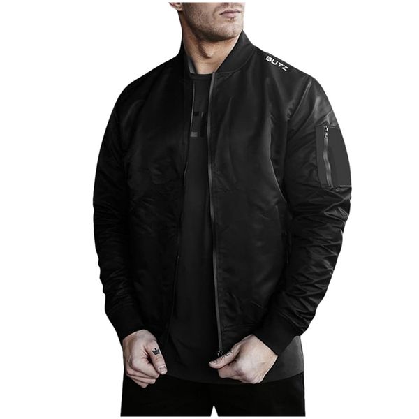 letter pattern black jackets men's autumn winter casual baseball jacket sports stand collar with pockets outdoor running coat, Black;brown
letter pattern black jackets men's autumn winter casual baseball jacket sports stand collar with pockets outdoor running coat, Black;brown