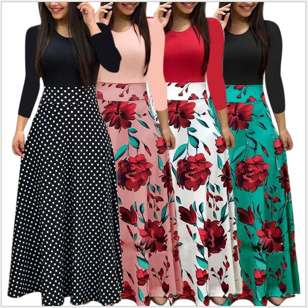 plus size ladies long sleeve floral boho women party bodycon maxi dress clothing s-xl, Black;gray
plus size ladies long sleeve floral boho women party bodycon maxi dress clothing s-xl, Black;gray
