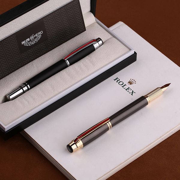 hero 200e 14k gold collection fountain pen matte black / gray golden / silver clip fine nib gift pen and box for business office
hero 200e 14k gold collection fountain pen matte black / gray golden / silver clip fine nib gift pen and box for business office