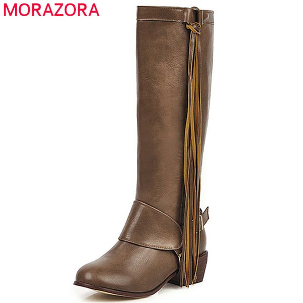 morazora 2020 big size 48 women knee high boots round toe slip on tassel autumn winter boots square heels casual shoes woman, Black
morazora 2020 big size 48 women knee high boots round toe slip on tassel autumn winter boots square heels casual shoes woman, Black