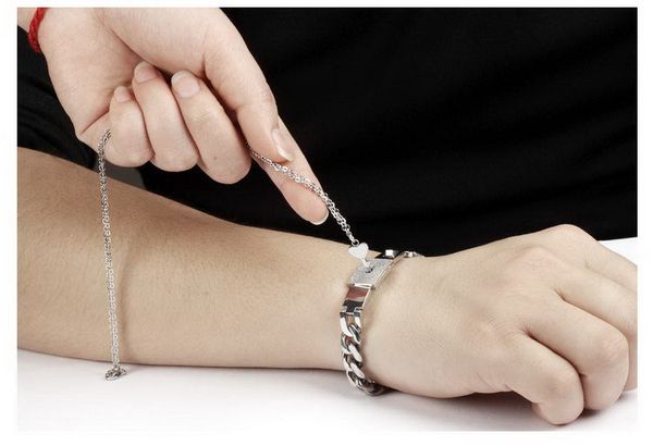 2019 cool men woman 316l stainless steel lock bracelet couples jewelry key for women bracelets & bangles pulseira masculina, Black
2019 cool men woman 316l stainless steel lock bracelet couples jewelry key for women bracelets & bangles pulseira masculina, Black