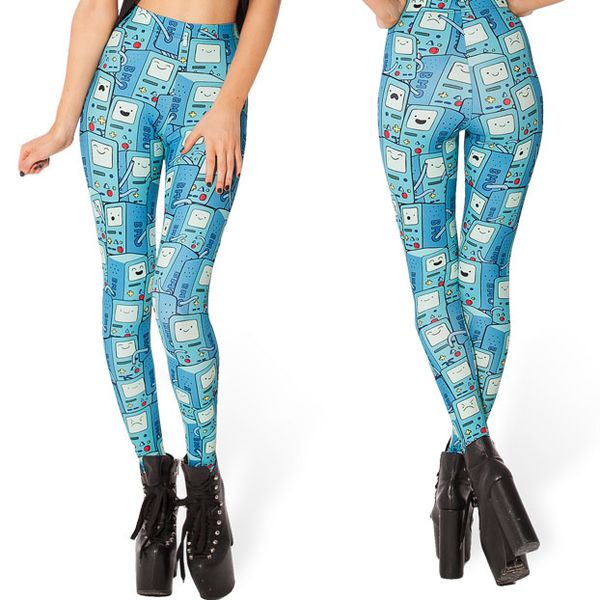 europe and america digital adventure time cartoon blue robot pattern leggings sheath leggings, Black
europe and america digital adventure time cartoon blue robot pattern leggings sheath leggings, Black