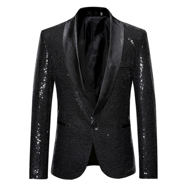 uplzcoo shiny gold sequin bling glitter suits&blazer men 2019 new shawl collar club dj mens blazer jacket stage clothers em148, White;black
uplzcoo shiny gold sequin bling glitter suits&blazer men 2019 new shawl collar club dj mens blazer jacket stage clothers em148, White;black