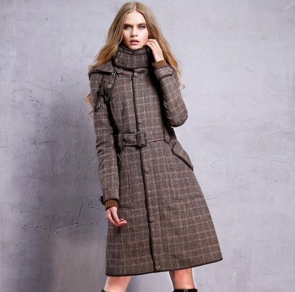 vintage plaid woolen coat new autumn winter medium-long slim hooded long sleeve wool jacket elegant women overcoat r2247, Black
vintage plaid woolen coat new autumn winter medium-long slim hooded long sleeve wool jacket elegant women overcoat r2247, Black
