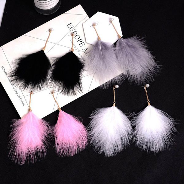 1 pair japan korean fashion sweet feather drop earrings tassel chains simulated pearls long dangle earring for women jewelry, Silver
1 pair japan korean fashion sweet feather drop earrings tassel chains simulated pearls long dangle earring for women jewelry, Silver