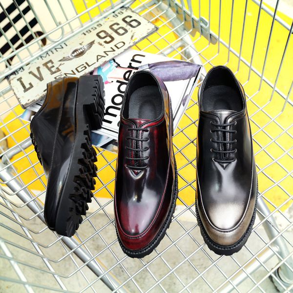 2019 spring new style leather shoes formal wear men's casual shoes youth fashion lace-up men's office version, Black
2019 spring new style leather shoes formal wear men's casual shoes youth fashion lace-up men's office version, Black