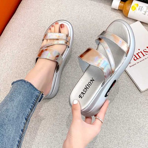 summer ladies casual sandals wedge heel high-heeled thick-soled female slippers fashion open-toed wild 6cm outdoor soft silver, Black
summer ladies casual sandals wedge heel high-heeled thick-soled female slippers fashion open-toed wild 6cm outdoor soft silver, Black