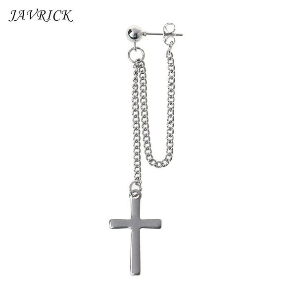 javrick titanium steel korean bangtang boys cross leaf pendant double chain earring, Silver
javrick titanium steel korean bangtang boys cross leaf pendant double chain earring, Silver