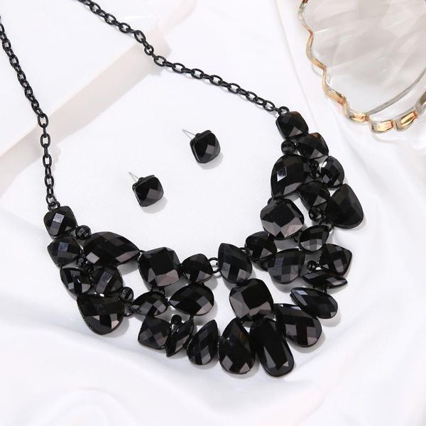 2020 z fashion generous charm charming pure black dark desire resin set necklace party party gift ing, Silver
2020 z fashion generous charm charming pure black dark desire resin set necklace party party gift ing, Silver