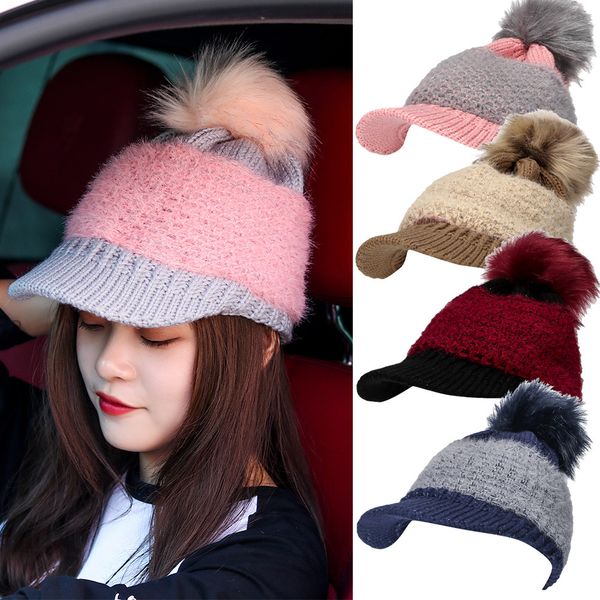 winter sport cap hat for women knit hat hairball stitching color baseball cap winter keep warm crochet ski dropping shipping, Blue;gray
winter sport cap hat for women knit hat hairball stitching color baseball cap winter keep warm crochet ski dropping shipping, Blue;gray
