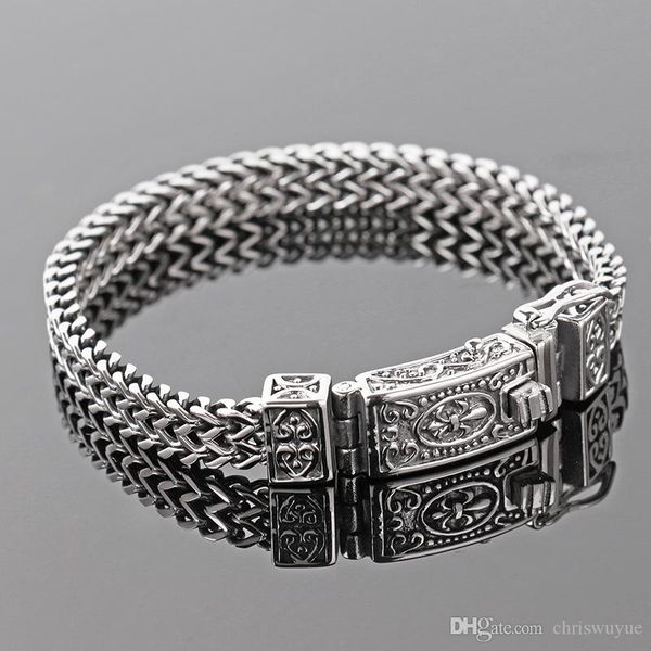 new button stainless steel double bracelet men fashion rhombus chain & link mens bracelets stainless steel bracelet, Black
new button stainless steel double bracelet men fashion rhombus chain & link mens bracelets stainless steel bracelet, Black