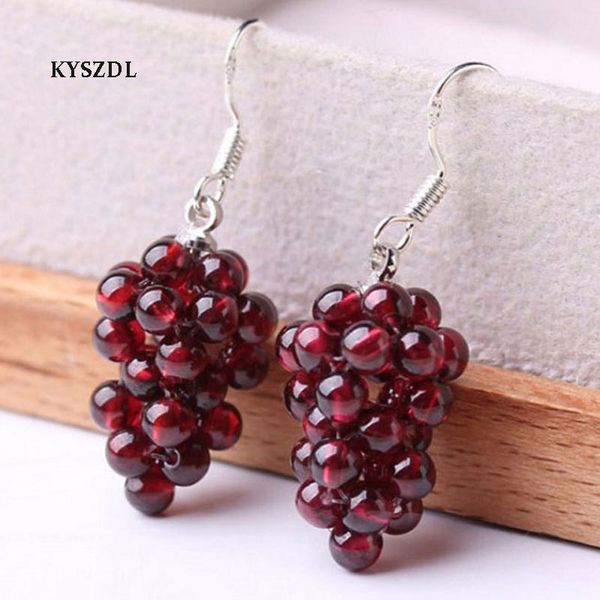 kyszdl natural garnet round bead hand knitting earrings women 's 925 sterling silver fashion earrings jewelry gifts
kyszdl natural garnet round bead hand knitting earrings women 's 925 sterling silver fashion earrings jewelry gifts