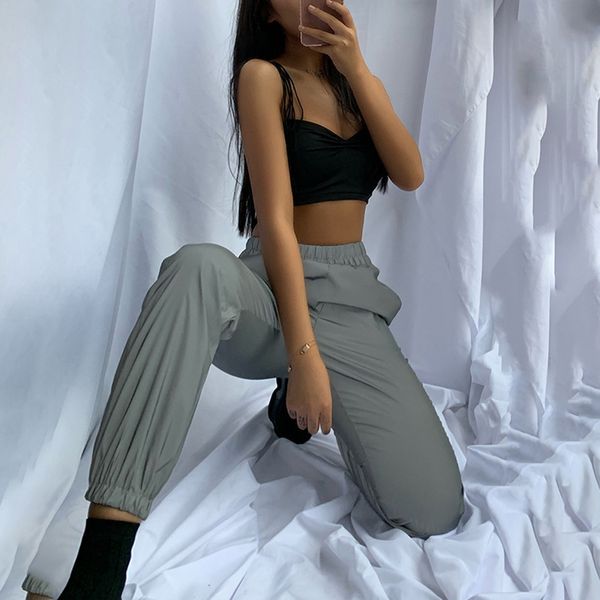 pants women autumn new style elastic casual pants reflective casual women summer trousers loose harem, Black;white
pants women autumn new style elastic casual pants reflective casual women summer trousers loose harem, Black;white
