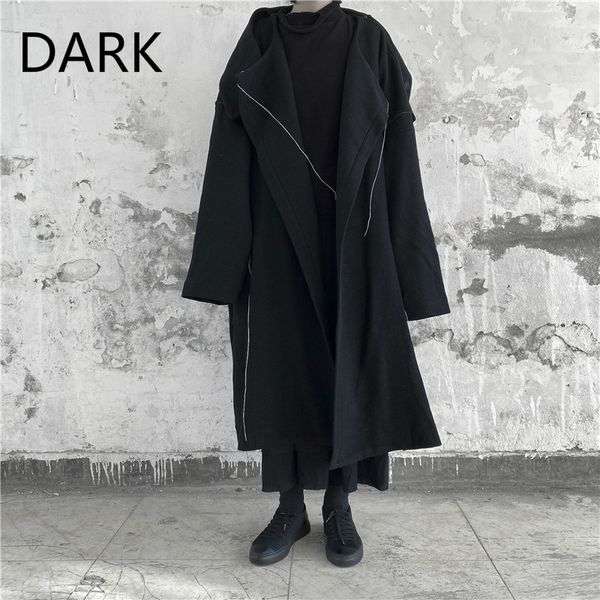 2020 dongshanben dark wind japanese irregular woolen coat loose coat women, Black
2020 dongshanben dark wind japanese irregular woolen coat loose coat women, Black