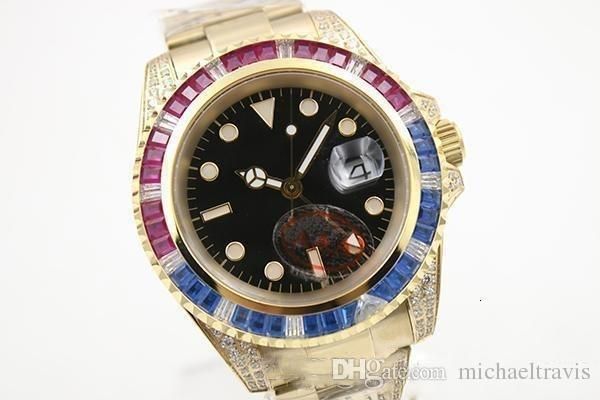 2020 seller black dial golden stainless belt whatches blue and red diamond irab bezel watch mens fashion wrist watches, Slivery;brown
2020 seller black dial golden stainless belt whatches blue and red diamond irab bezel watch mens fashion wrist watches, Slivery;brown