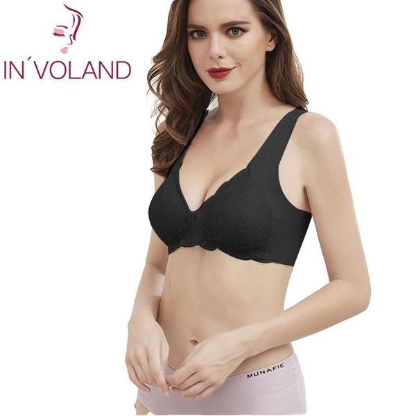 bras women plus size bra front closure seamless underwear soft push up intimates brassiere thin underwire, Red;black
bras women plus size bra front closure seamless underwear soft push up intimates brassiere thin underwire, Red;black