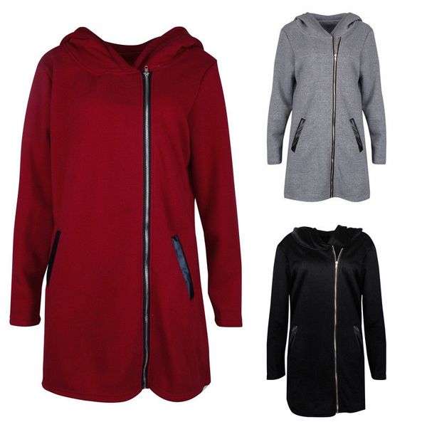 jacket hooded women autumn winter warm polyester zipper up outerwear slim hoodies plus size pocket coat, Black;brown
jacket hooded women autumn winter warm polyester zipper up outerwear slim hoodies plus size pocket coat, Black;brown