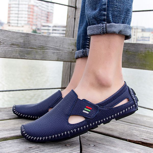 2018 new style moccosins men's korean-style england leather shoes breathable men's casual shoes youth trend low loafers, Black
2018 new style moccosins men's korean-style england leather shoes breathable men's casual shoes youth trend low loafers, Black