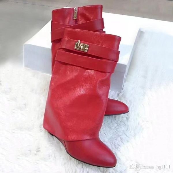 new european and american women's boots fashion leather wedge high heel boots double leather red light lightweight stitching boots wome
new european and american women's boots fashion leather wedge high heel boots double leather red light lightweight stitching boots wome