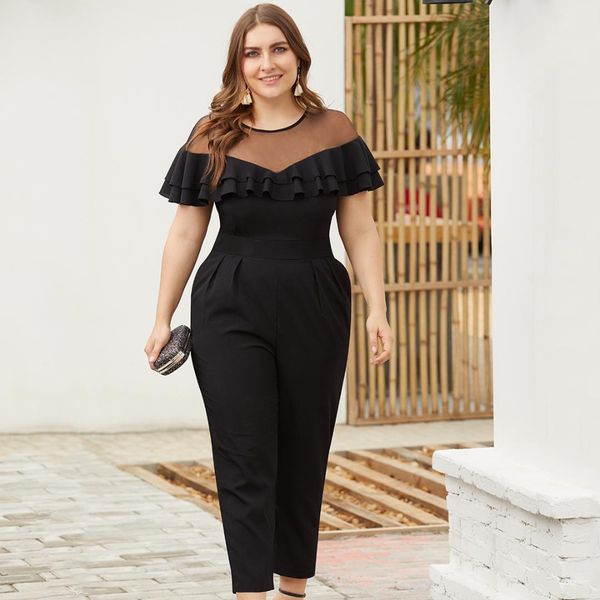 2019 fashion summer v-neck sleeveless rompers belt plus size playsuits regular casual long jumpsuit hollow out polyester solid, Black;white
2019 fashion summer v-neck sleeveless rompers belt plus size playsuits regular casual long jumpsuit hollow out polyester solid, Black;white