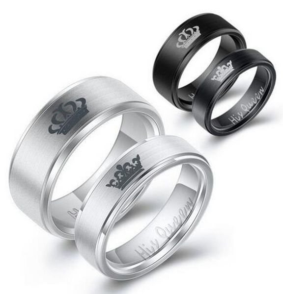 classic titanium steel ring her king his queen ring couple men women wedding band cz rings lovers jewelry 2019, Silver
classic titanium steel ring her king his queen ring couple men women wedding band cz rings lovers jewelry 2019, Silver