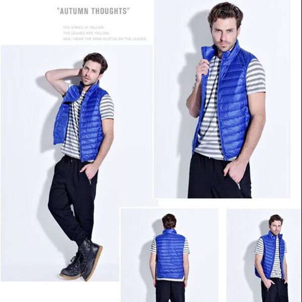 2019 new arrival brand men sleeveless jacket winter ultralight white duck down vest male slim vest mens windproof warm waistcoat, Black
2019 new arrival brand men sleeveless jacket winter ultralight white duck down vest male slim vest mens windproof warm waistcoat, Black