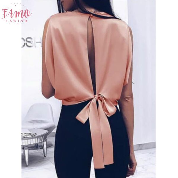 блузки женщины sexy bowknot backless рубашки без рукавов o образным вырезом блузка женщины бандаж топы плюс размер твердые женские, White
блузки женщины sexy bowknot backless рубашки без рукавов o образным вырезом блузка женщины бандаж топы плюс размер твердые женские, White