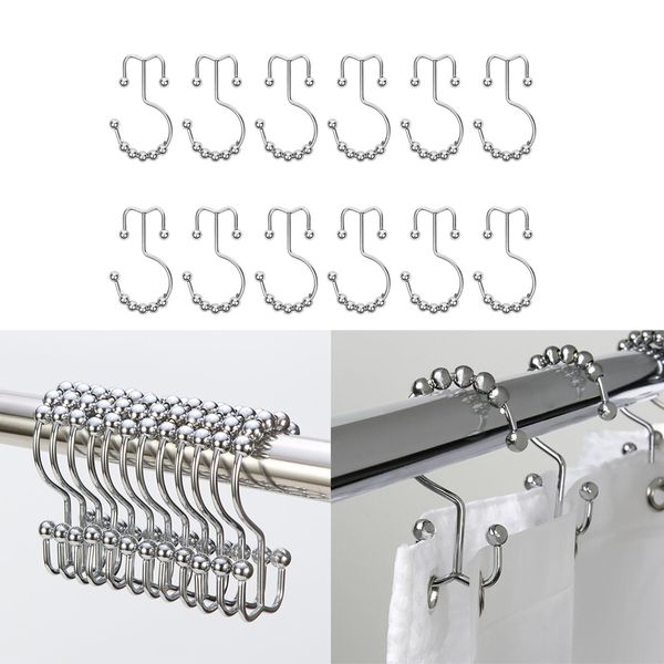 new 12pcs/pack polished satin nickel 5 roller ball shower curtain rings hooks curtain accessories
new 12pcs/pack polished satin nickel 5 roller ball shower curtain rings hooks curtain accessories